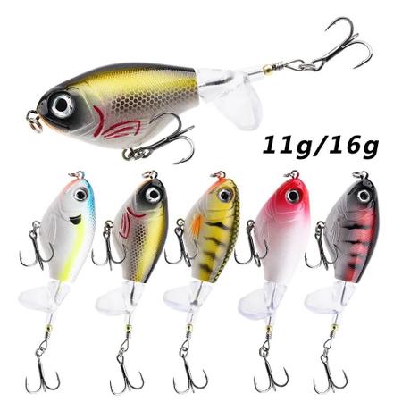 Imagem de 11g 16g Topwater Isca De Pesca Whopper Popper Wobbler Isca Dura Artificial Bass Tackle Com Cauda