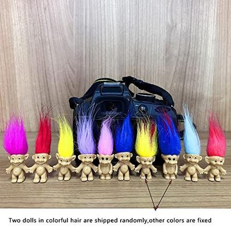 Imagem de 11pack PVC Vintage Troll Dolls Set, Good Lucky Dolls Chromatic Lovely for Collections, School Project, Arts and Crafts, Party Favors (Style1-11pack)