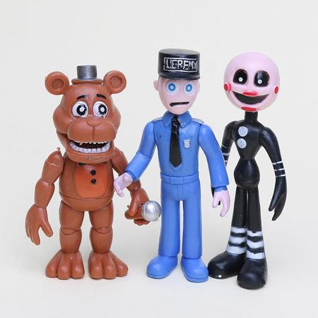 6 Bonecos 14cm Articuladados Five Nights Freddy Chica Foxy..