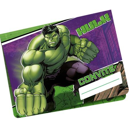 Imagem de 12 Convites Hulk Festa De Aniversário