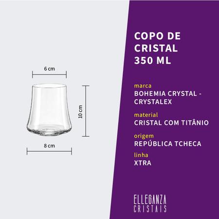 Imagem de 12 Copos De Cristal 350 Ml Linha Xtra Bohemia