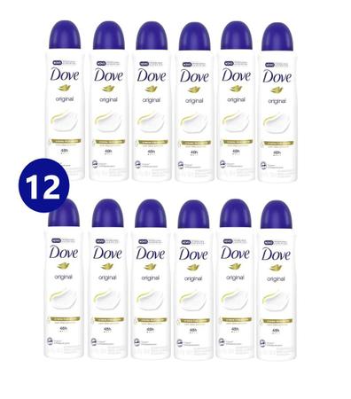 Imagem de 12 Desodorante Antitranspirante Aerosol Dove Original