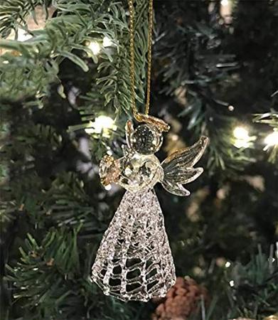 12 Pcs Glass Angel Christmas Ornaments para decoração da árvore de Natal -  2,5 polegadas pequeno (conjunto de 12) Clear Spun Glass Religious Angel  Figurine by 4E's Novelty - Árvore de Natal - Magazine Luiza