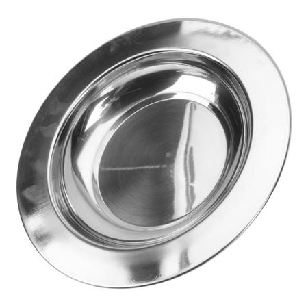 Imagem de 12 Pratos Fundo Polido em Aço 24cm Inox Resistente 700ml