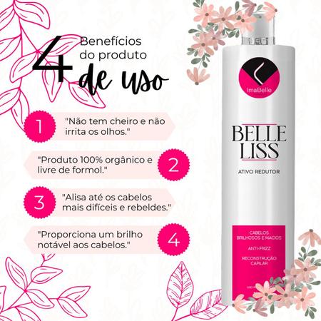 Imagem de 12 Selagem Orgânica Profissional Belle Liss Imabelle 300ml