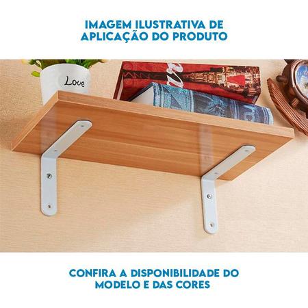 Imagem de 12 Suporte L Cantoneira para Prateleira 15 x 20 cm Branco