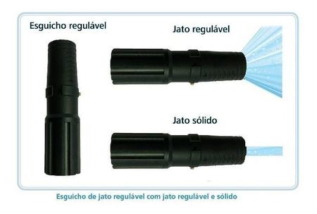 Imagem de 12m Mangueira e Bico Esguicho Lavor Jaguar SLE Trama de Aço Lavadora Alta Pressão