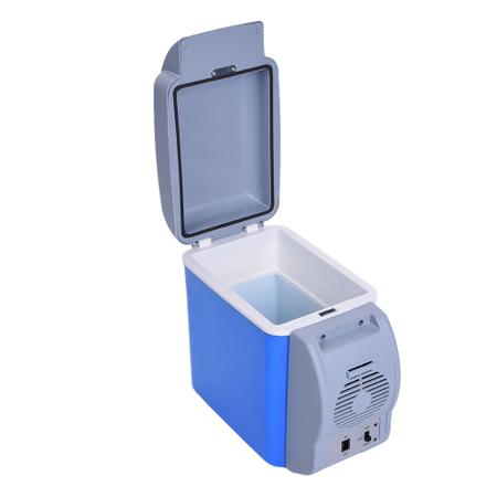 Imagem de 12v 7.5l mini geladeira geladeira carro portátil adequado acampamento verão pequeno carro frigorífico para quarto tipo q