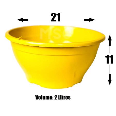 Imagem de 15 Vaso plastico Cuia 21 flores e plantas volume 2 Litros  Coloridas com hastes alça para pendurar ara cactos e suculentas