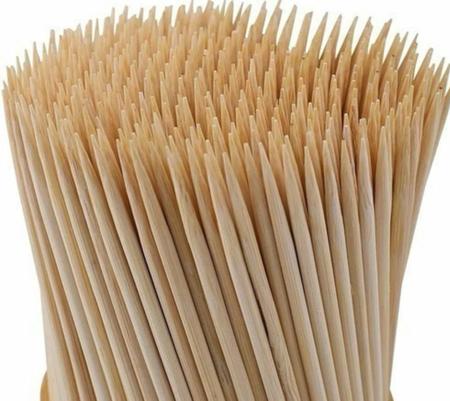 Imagem de 1500 un espeto palito bambu 25 cm vareta churrasco