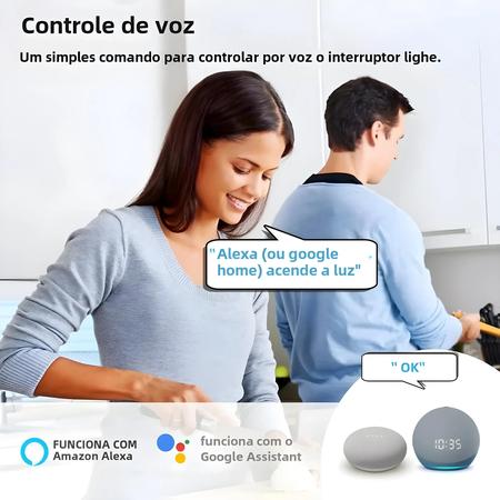 Imagem de 16A WiFi Smart Switch Tuya Mini Controle De 2 Vias Automação Residencial Inteligente Funciona Com