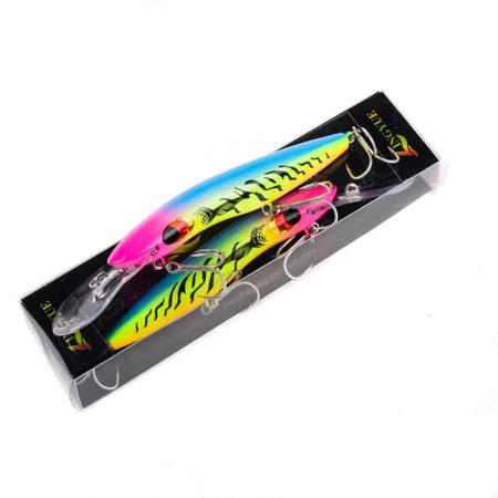 Imagem de 16cm Lingyue Big Minnow Isca De Pesca De Mergulho Profundo 26g Hard Crankbait Wobblers Ganchos De