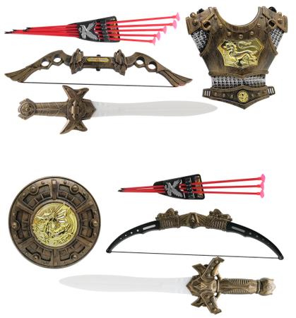 Imagem de 17508 - Kit Medieval com Espada, Escudo e Arco e Flecha