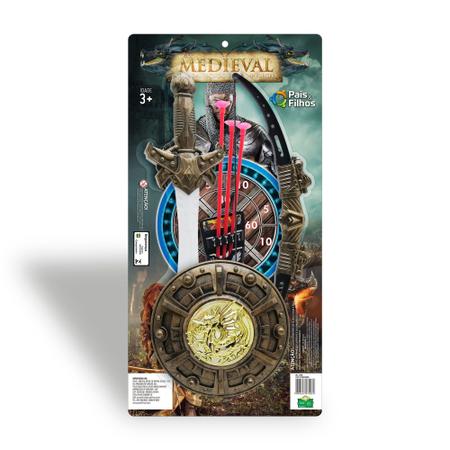 Imagem de 17508 - Kit Medieval com Espada, Escudo e Arco e Flecha