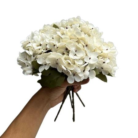 Imagem de 18 buques mini hortênsia flor artificial preço atacado decoração de festa casamento arranjo floral