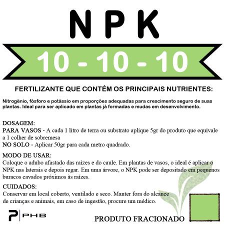 1Kg - Adubo Fertilizante NPK 10.10.10 - Vanguard Imagem de 1Kg - Adubo Fertilizante NPK 10.10.10