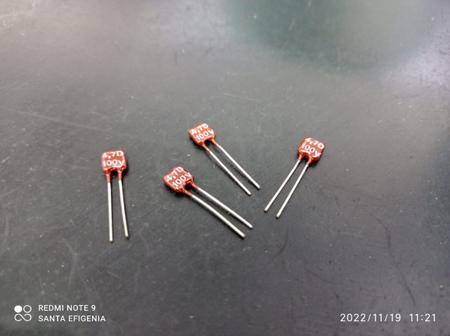 1x Capacitor Mica Prata 4,7pf/100v Tolerancia 0,5pf Cm00 - Icl Imagem de 1x Capacitor Mica Prata 4,7pf/100v Tolerancia 0,5pf Cm00