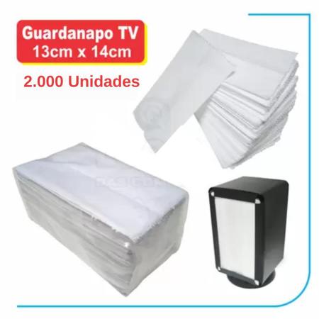 Imagem de 2.000 Guardanapos Papel Seda Branco Restaurantes Tipo Tv