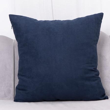 Imagem de 2 Almofada Cheia Suede Decorativa Azul Marinho 45cm x 45cm