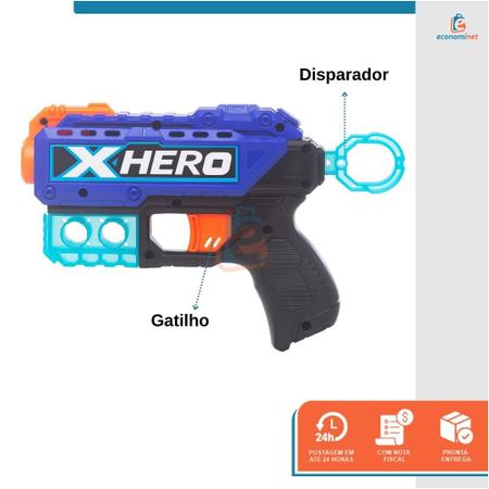 Pistola De Brinquedo Infantil Lança Dardos Arminha Com Alvo