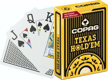 Jogo de Cartas - Baralho Profissional - Texas Hold'em - Preto - Copag