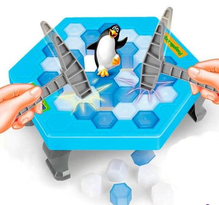 Imagem de 2 Brinquedos Infantil Tabuleiros Derruba Pinguim Infantil - Barril do Pirata