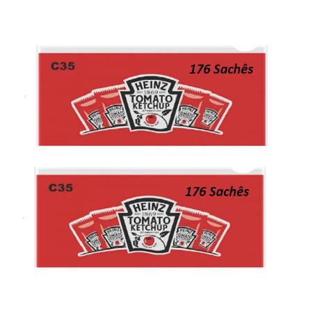 Imagem de 2 Caixas de Ketchup Heinz 352 Sachês De Catchup 7g cada Sache