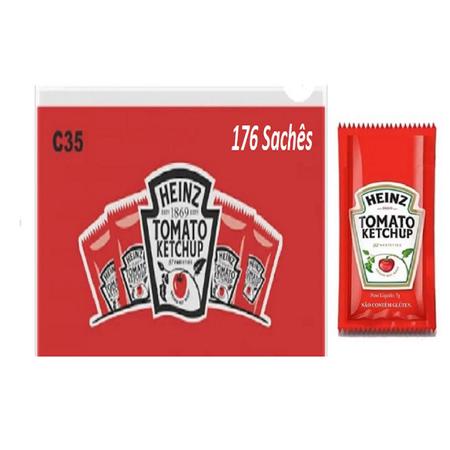 Imagem de 2 Caixas de Ketchup Heinz 352 Sachês De Catchup 7g cada Sache