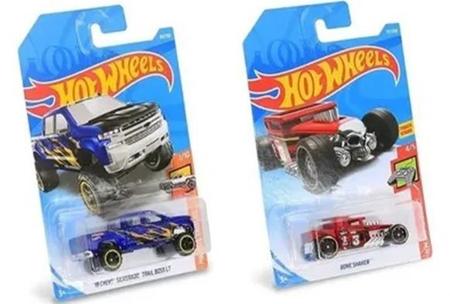Caixa 20 Carrinhos Hot Wheels Sortidos - Mattel Com 2 Raros