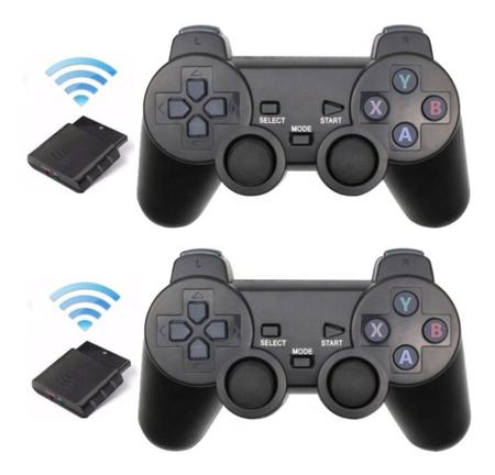 2 Controles Manete Sem Fio Playstation 2 Ps2 Playstation 1 - Alinee -  Controle PS2 - Magazine Luiza