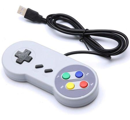 Imagem de 2 controles USB para Super , Joypad para jogos retrô