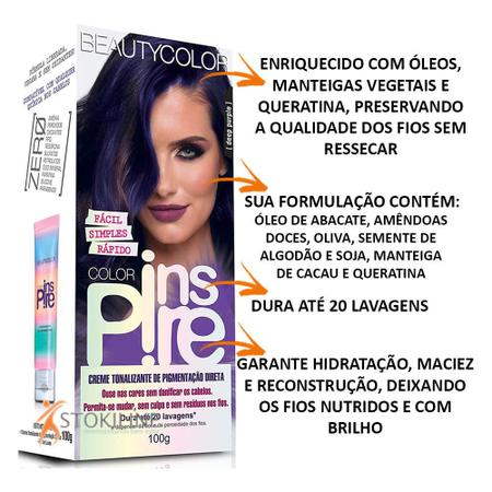 2 Cremes Tonalizante Beautycolor Color Inspire Deep Purple - Beauty Color Imagem de 2 Cremes Tonalizante Beautycolor Color Inspire Deep Purple
