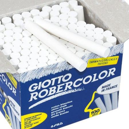 Imagem de 2 Cx Giz Giotto Robercolor 1 Cx 100 Branco 1 Cx 100 Colorido