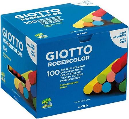 Imagem de 2 Cx Giz Giotto Robercolor 1 Cx 100 Branco 1 Cx 100 Colorido