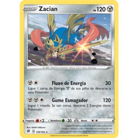 Pokemon 2 Deck Rixa Rebelde Zacian + Zamazenta Copag Cartas em