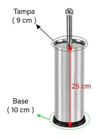 Imagem de 2 Escovas De Limpar Vaso Sanitário Privada Banheiro Aço Inox