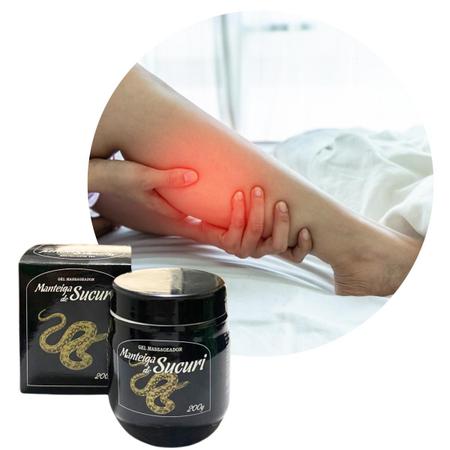 Imagem de 2 Gel Massageador Manteiga de Sucuri Extra-Forte Original Pote 200g