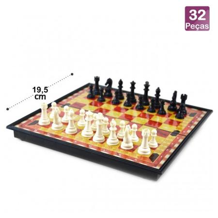 Kit 2 Jogos de Xadrez 5 em 1 Cada com Espaço para Armazenar as