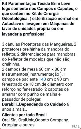 Imagem de 2 Kit's Paramentação Cirurgia Odontologica Franquia Oral Sin / Campos Cirúrgicos e Capotes Cirurgico