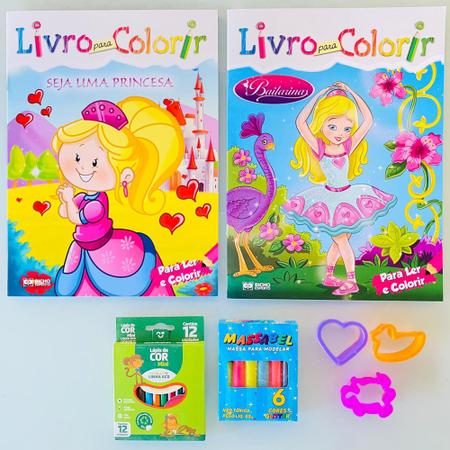 Kit 6 Revistas De Colorir Pintar Atividades Pincesas Disney