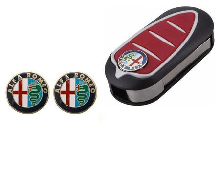 2 Logo Emblema Adesivo Alfa Romeo Chave 14Mm Aluminio 14 Mm - Stickkar -  Emblemas - Magazine Luiza