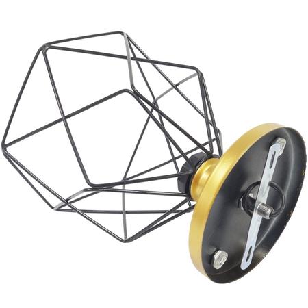 2 Lustre Teto Plafon + 2 Lâmpada Led St64 Industrial Aramado Cálice Retrô Luminária Vintage - Agp Ilumini/Gmh Tr Imagem de 2 Lustre Teto Plafon + 2 Lâmpada Led St64 Industrial Aramado Cálice Retrô Luminária Vintage