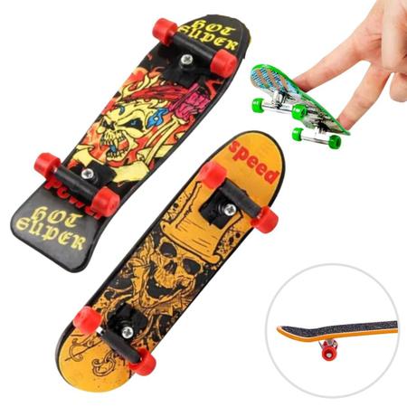 Skate de Dedo Fingerboard Kit 2 Skates com Acessórios Desmontáveis  Personalizável Brinquedo Infantil Presente Divertido Para Crianças