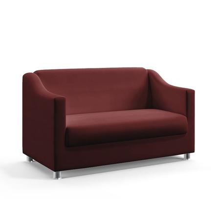 2 Poltronas Namoradeira Alya com Puff Quasar Sued Bordô Aradecor Imagem de 2 Poltronas Namoradeira Alya com Puff Quasar Sued Bordô Aradecor