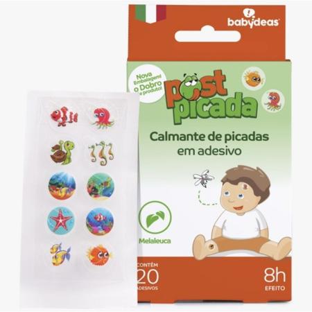 Imagem de 2 post picada - calmante de picadas em adesivo 20un babydeas