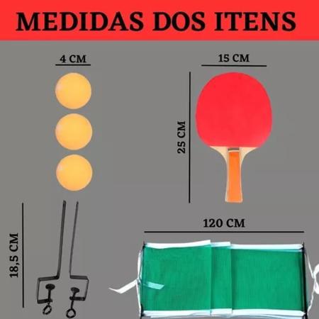 Imagem de 2 Raquetes Para Ping Pong Com Rede E Bolinhas