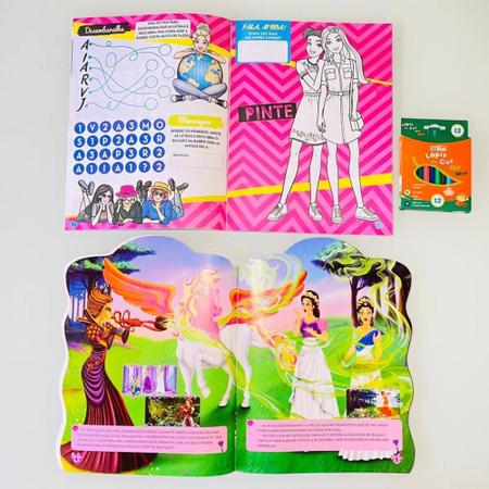 revista de pintar barbie e princesas LER DESCRIÇÃO