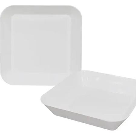 Imagem de 2 Saladeira Branca Pote Bowl Melamina Plástico Tigela 20cm