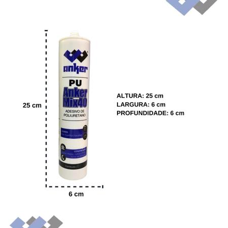 Imagem de 2 Silicones Pu40 Adesivo Selante + Aplicador