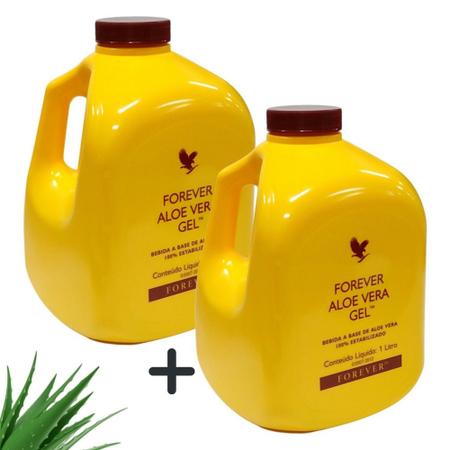 Imagem de 2 Sucos De Aloe-vera Gel Bebida Vegano Babosa Puro